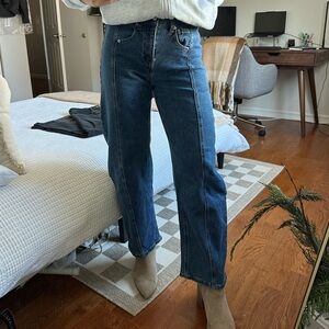 Forever 21 Dark Blue Straight Leg Jeans